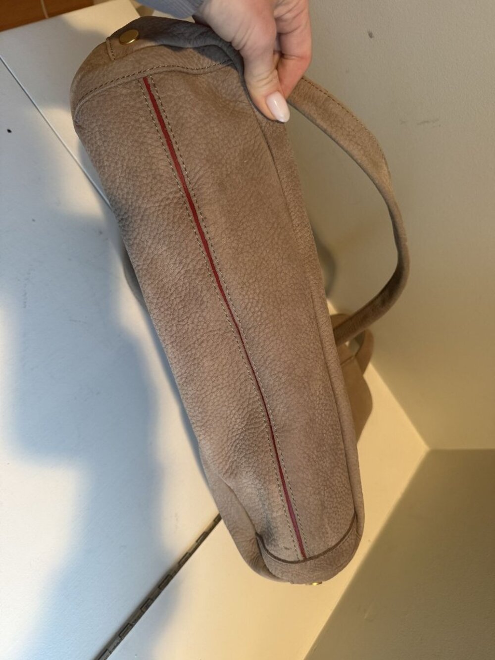 Hammitt Anderson Tote Bag Grey Pebbled Leather LIKE NEW $445 [jb] - Picture 7 of 8